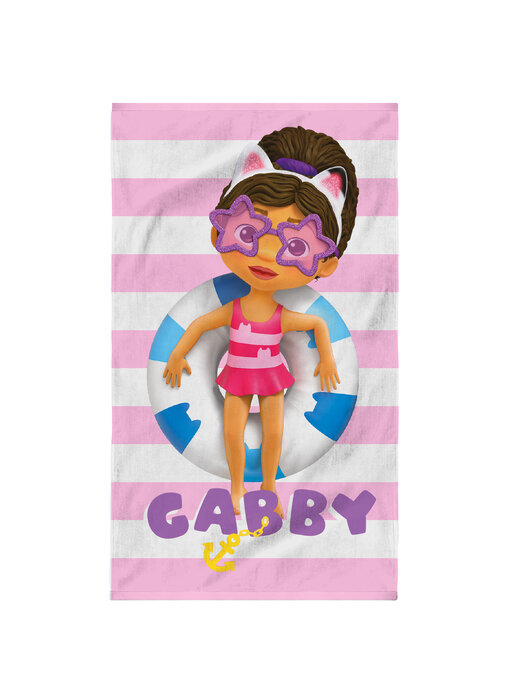 Gabby's poppenhuis Serviette de plage Magique Rose 70 x 120 cm Coton