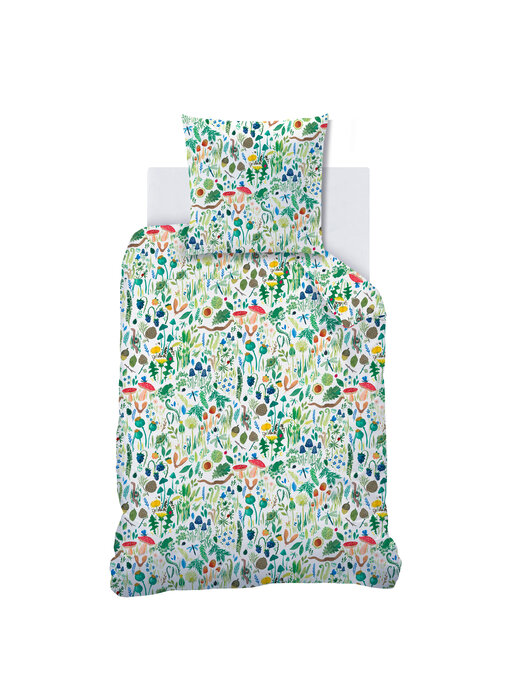 Wee Blue Bell Housse de couette Fauna Flora 140 x 200 + 63 x 63 cm Coton