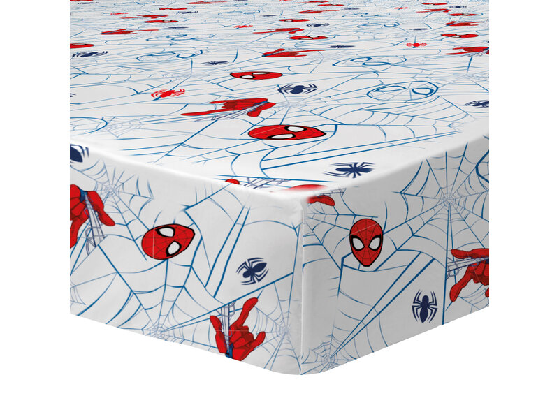 SpiderMan Drap-housse, Jumping - Simple - 90 x 190/200 cm - Coton