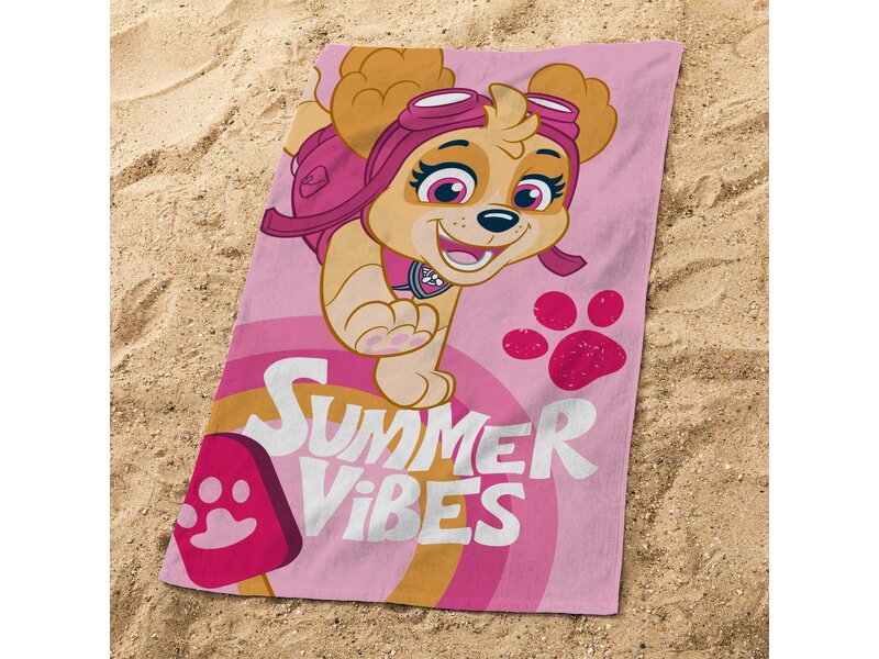 PAW Patrol Serviette de plage, Summer Vibes - 70 x 120 cm - Coton