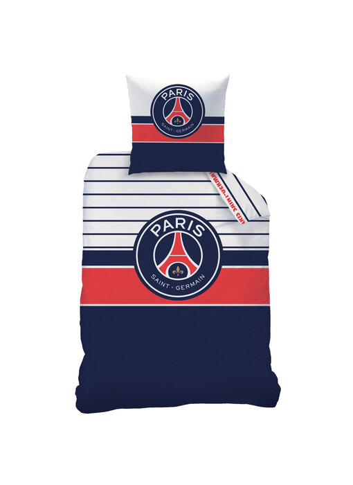 Paris Saint Germain Bettbezug Logo 140 x 200 + 63 x 63 cm Baumwolle
