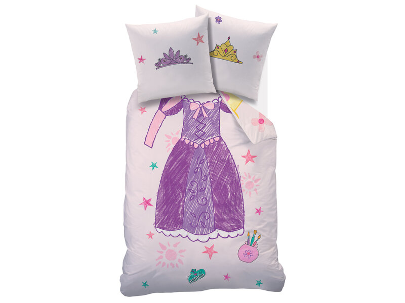 Disney Princess Duvet cover Dress - 140 x 200 + 63 x 63 cm - Cotton