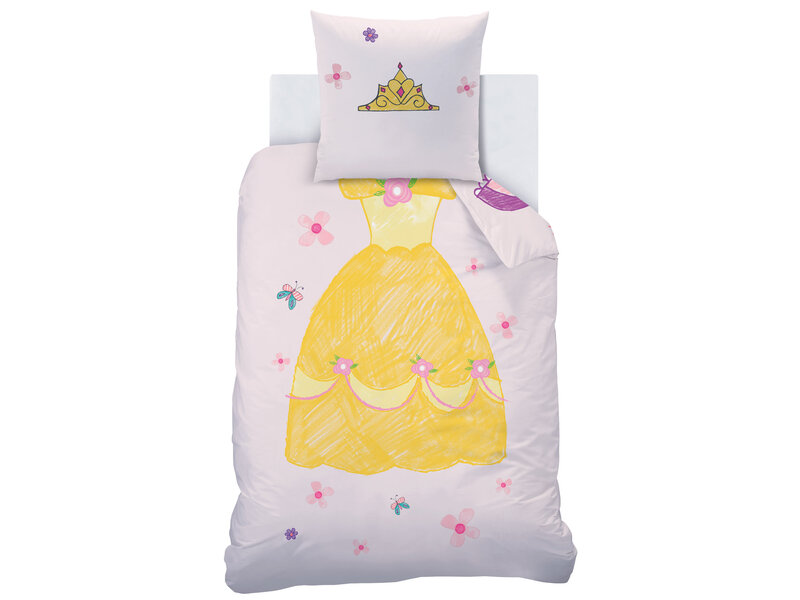 Disney Princess Duvet cover Dress - 140 x 200 + 63 x 63 cm - Cotton