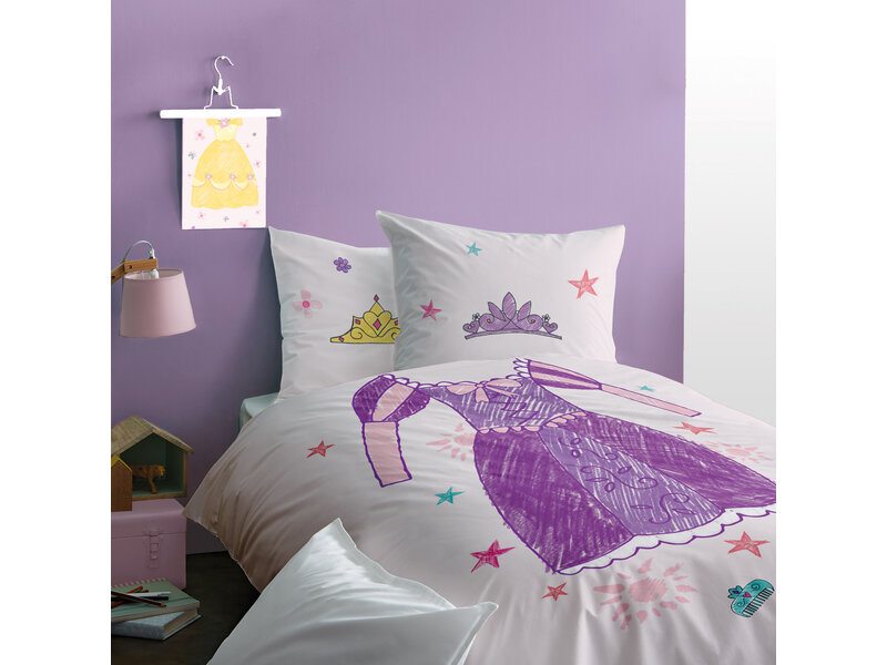 Disney Princess Duvet cover Dress - 140 x 200 + 63 x 63 cm - Cotton
