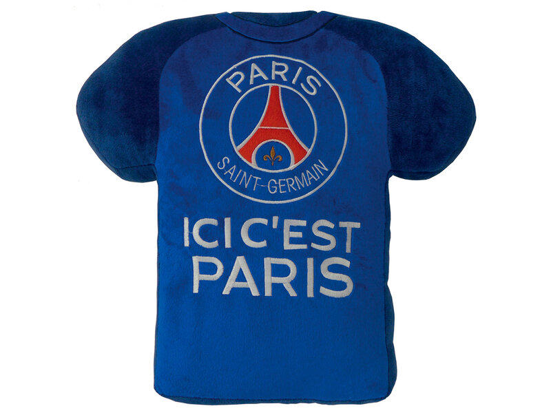 Paris Saint Germain Coussin décoratif 3D, T-shirt - 38 x 25 cm - Polyester
