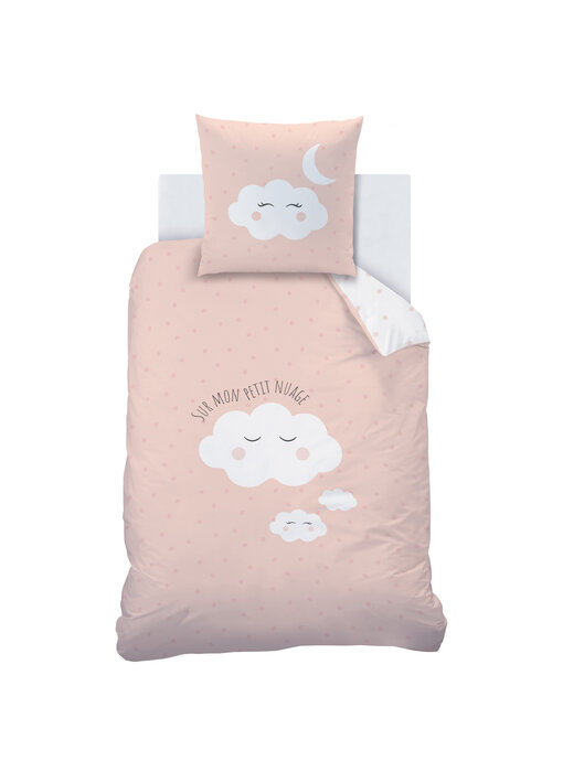 Matt & Rose Housse de couette Nuages 140 x 200 + 63 x 63 cm Coton