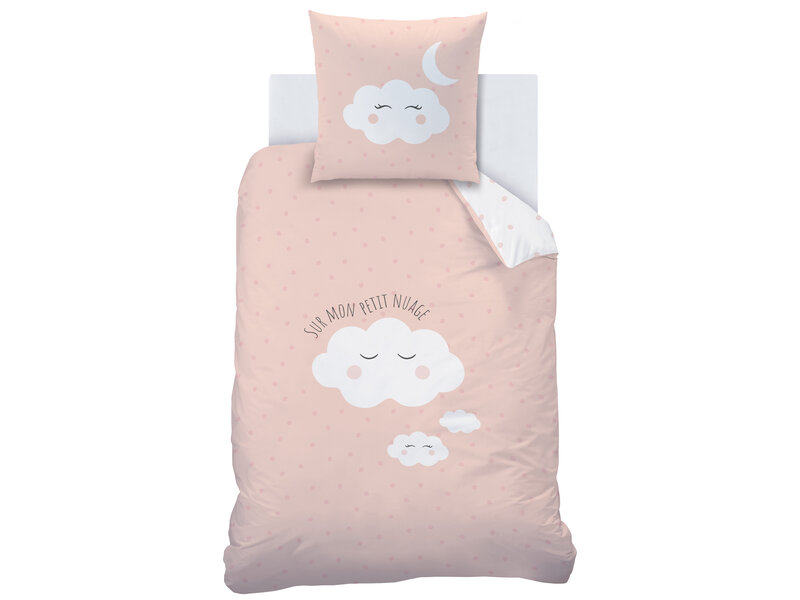 Matt & Rose Housse de couette, Nuages - Simple - 140 x 200 + 63 x 63 cm - Coton