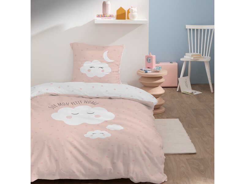 Matt & Rose Housse de couette, Nuages - Simple - 140 x 200 + 63 x 63 cm - Coton