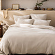 Dekbedovertrek Naturel 260 x 240 + (2x) 65 x 65 Mousseline Katoen