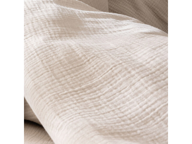 Matt & Rose Housse de couette Naturel - 240 x 220 + (2x) 65 x 65 - Mousseline de coton
