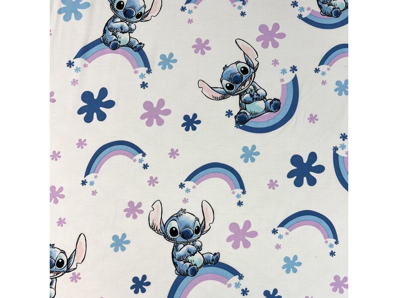 Disney Lilo & Stitch Spannbettlaken Rainbow - Einzelbett - 90 x 200 cm - Baumwolle