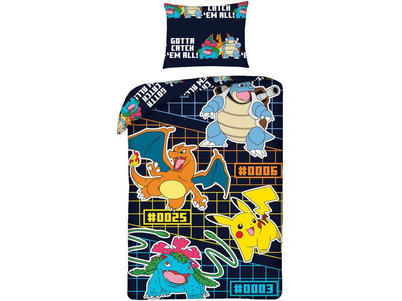 Pokémon Bettbezug Charizard - Einzelbett - 140 x 200 + 70 x 90 cm - Polyester