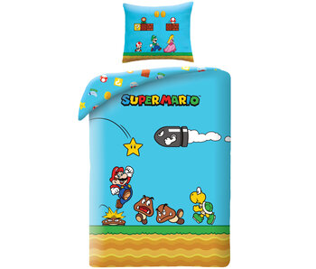 Super Mario Dekbedovertrek Wahoo! 140 x 200 cm + 70 x 90 cm Polyester