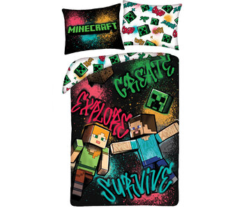 Minecraft Bettbezug Create 140 x 200 cm + 70 x 90 cm Polyester