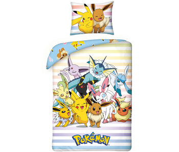 Pokémon Bettbezug Family 140 x 200 cm + 70 x 90 cm Polyester