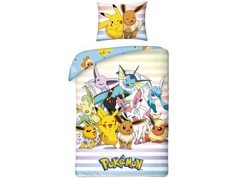Pokémon Dekbedovertrek Family - 140 x 200 + 70 x 90 cm - Polyester