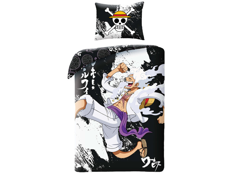 One Piece Dekbedovertrek, Grand Line - Eenpersoons - 140 x 200 cm / 70 x 90 cm - Katoen