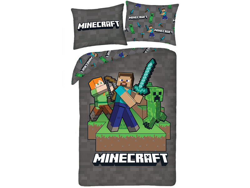Minecraft Dekbedovertrek Sword - 140 x 200 + 70 x 90 cm - Polyester
