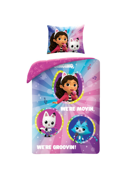 Gabby's poppenhuis Dekbedovertrek Singing 140 x 200 cm + 65 x 65 cm Polyester