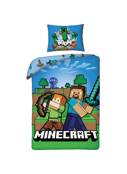 Minecraft Duvet cover Pixel 140 x 200 cm + 50 x 70 cm Cotton