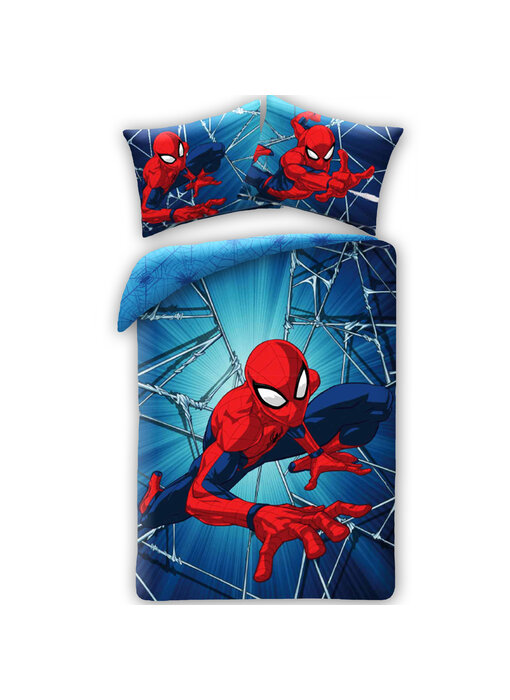 SpiderMan Housse de couette Web 140 x 200 cm + 50 x 70 cm Coton