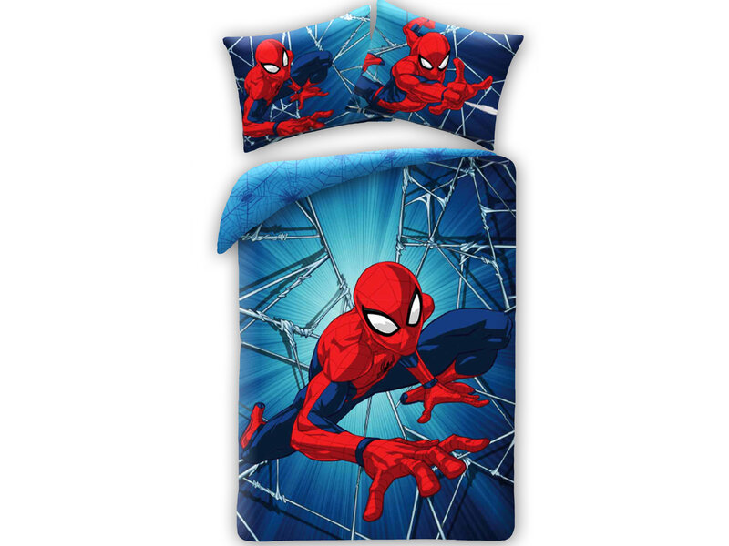 SpiderMan Bettbezug Web - 140 x 200 cm + 50 x 70 cm - Baumwolle