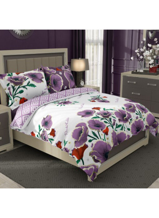 Frida Kahlo Bettbezug Blumen 140 x 200 cm + 70 x 90 cm - Baumwolle