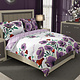Bettbezug Blumen 140 x 200 cm + 70 x 90 cm - Baumwolle