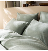 Matt & Rose Housse de couette Vert mousse - 260 x 240 + (2x) 65 x 65 - Mousseline de coton