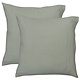 Ensemble de taies d'oreiller vert mousse 65 x 65 cm en mousseline de coton