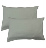 Matt & Rose Set Kussenslopen Mosgroen - (2x) 50 x 70 cm - Mousseline Katoen