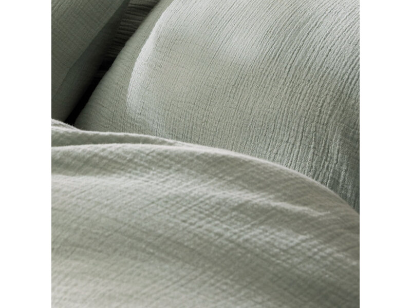 Matt & Rose Set Kussenslopen Mosgroen - (2x) 50 x 70 cm - Mousseline Katoen