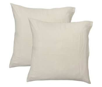 Matt & Rose Set Pillowcases Natural 65 x 65 cm Muslin Cotton