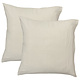 Set Kussenslopen Naturel 65 x 65 cm Mousseline Katoen