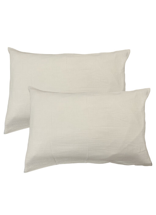 Matt & Rose Set Kussenslopen Naturel 50 x 70 cm Mousseline Katoen