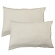 Ensemble de taies d'oreiller en mousseline de coton naturel 50 x 70 cm