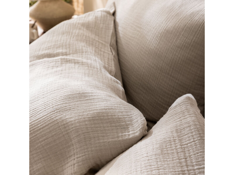 Matt & Rose Set Kussenslopen Naturel - (2x) 50 x 70 cm - Mousseline Katoen
