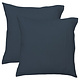Set Kussenslopen Pauw Blauw 65 x 65 cm Mousseline Katoen