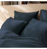 Matt & Rose Set Kussenslopen Pauw Blauw - (2x) 50 x 70 cm - Mousseline Katoen