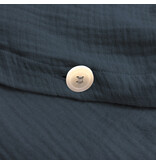 Matt & Rose Housse de couette Bleu Paon - 260 x 240 + (2x) 65 x 65 - Mousseline de Coton