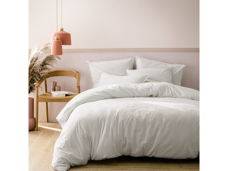 Matt & Rose Housse de couette Blanche - 260 x 240 (hors taie d'oreiller) - Coton lavé