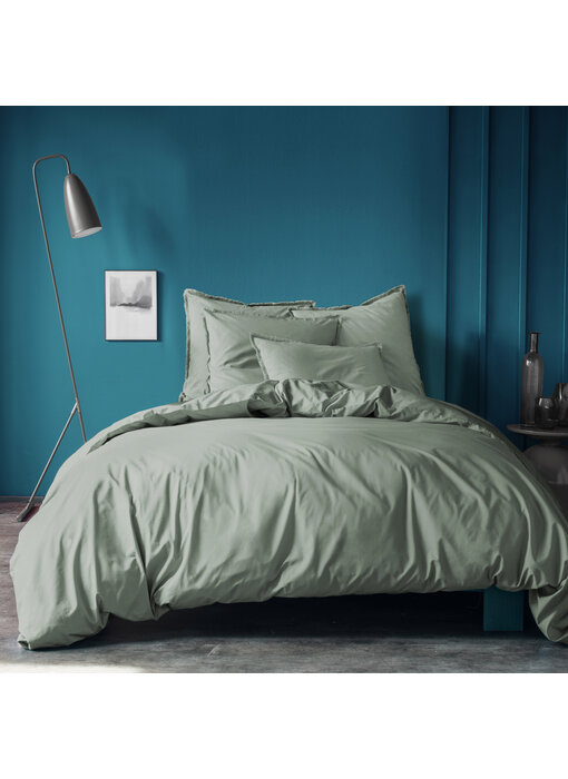 Matt & Rose Housse de couette Vert mousse 260 x 240 + 65 x 65 Coton lavé