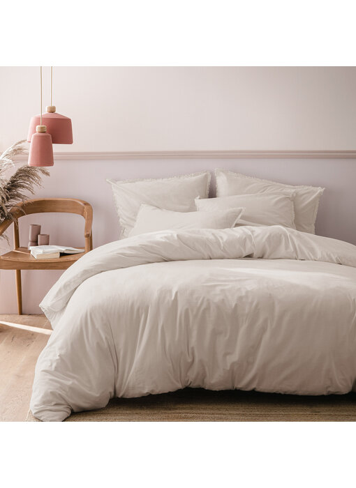 Matt & Rose Dekbedovertrek Beige 240 x 220 + 65 x 65 Gewassen katoen