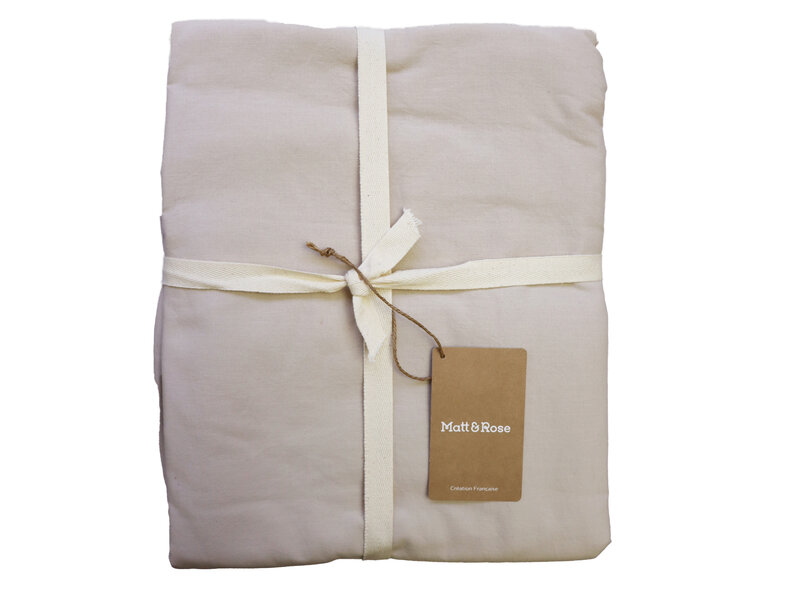 Matt & Rose Duvet cover Beige - 240 x 220 + 2x 65 x 65 cm - Washed cotton