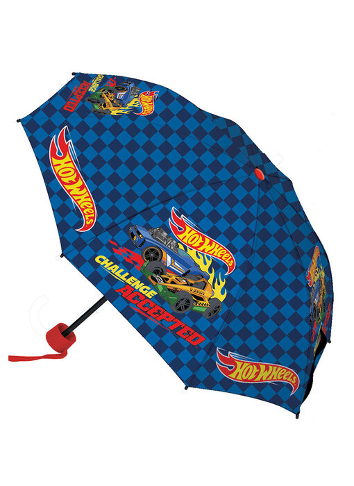 Hot Wheels Paraplu Challenge Accepted Ø 90 x 24/55 cm Polyester