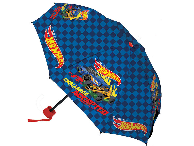 Hot Wheels Regenschirm Challenge Accepted - Ø 90 x 24/55 cm - Polyester