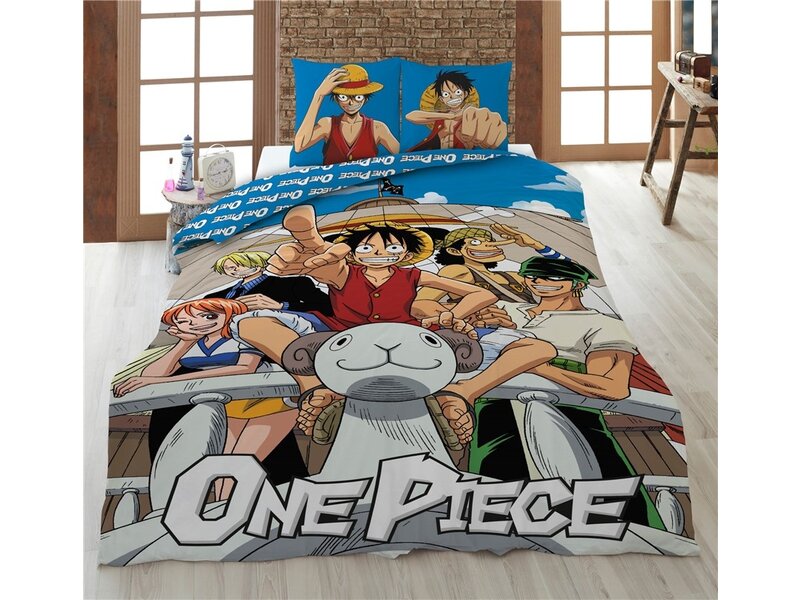 One Piece Duvet cover Thousand Sunny - 140 x 200 + 65 x 65 cm - Polycotton