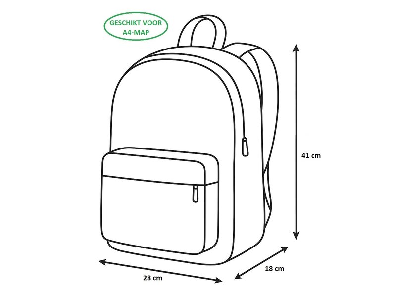 PASO Rucksack Dackel - 41 x 28 x 18 cm - Polyester