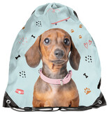 PASO Turnbeutel Badetasche Dackel - 45 x 34 cm - Polyester