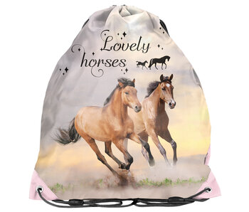 PASO Gym Bag Swimming Bag Horses 45 x 34 cm Polyester